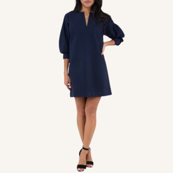 Ann Mashburn Navy Vivi Dress Size Small RARE Contemporary Quiet Luxury - Picture 1 of 7